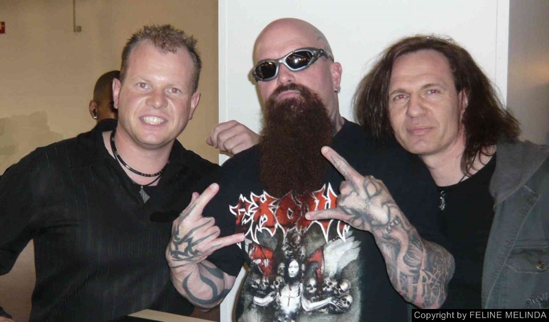 CHRIS and ROB with KERRY KING from SLAYER